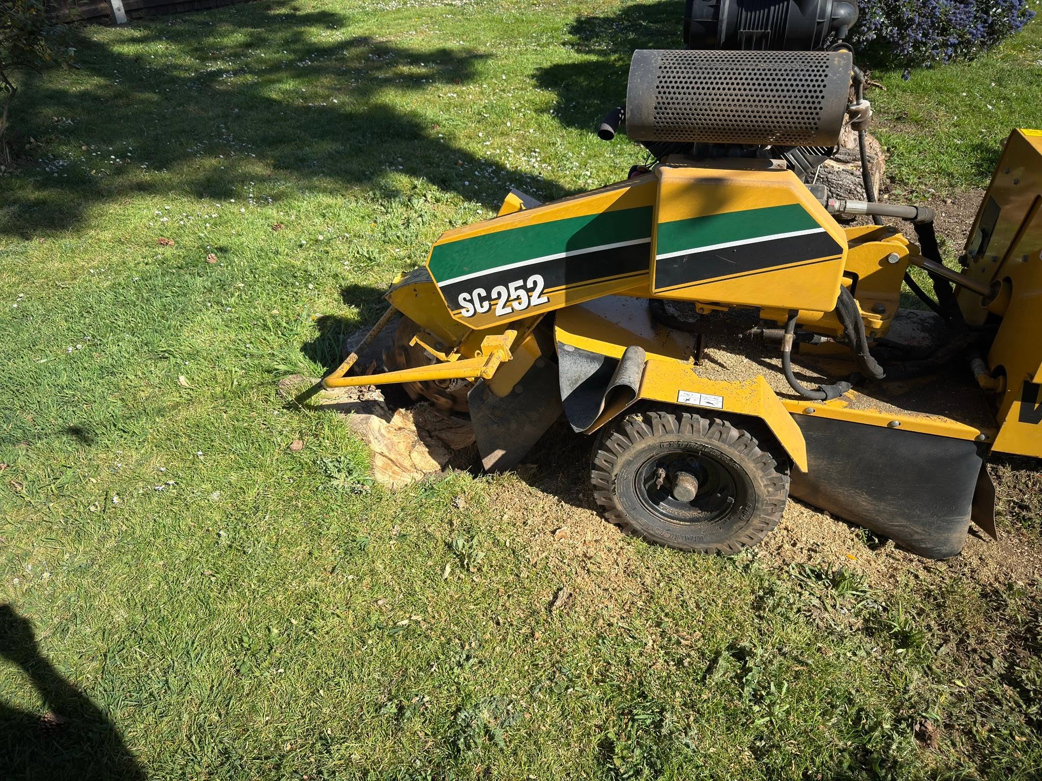 RSM Tree Services carrying out stump grinding
